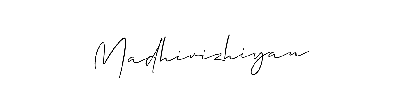 if you are searching for the best signature style for your name Madhivizhiyan. so please give up your signature search. here we have designed multiple signature styles  using Allison_Script. Madhivizhiyan signature style 2 images and pictures png
