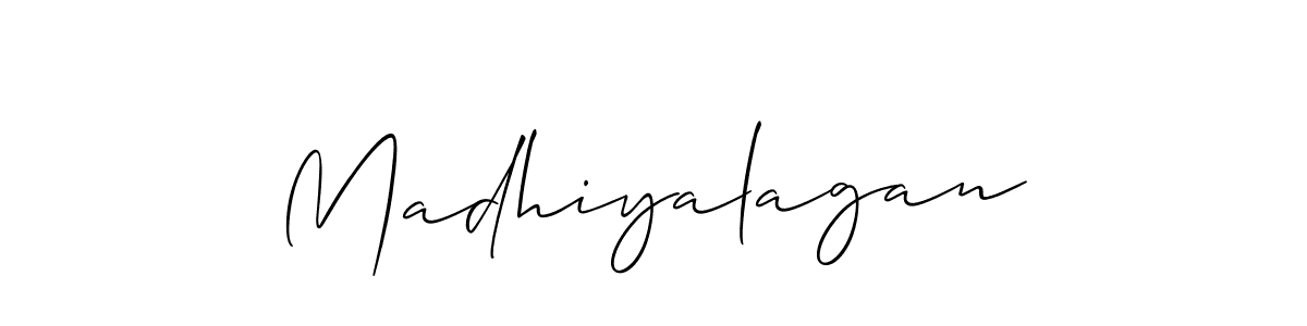 Madhiyalagan stylish signature style. Best Handwritten Sign (Allison_Script) for my name. Handwritten Signature Collection Ideas for my name Madhiyalagan. Madhiyalagan signature style 2 images and pictures png