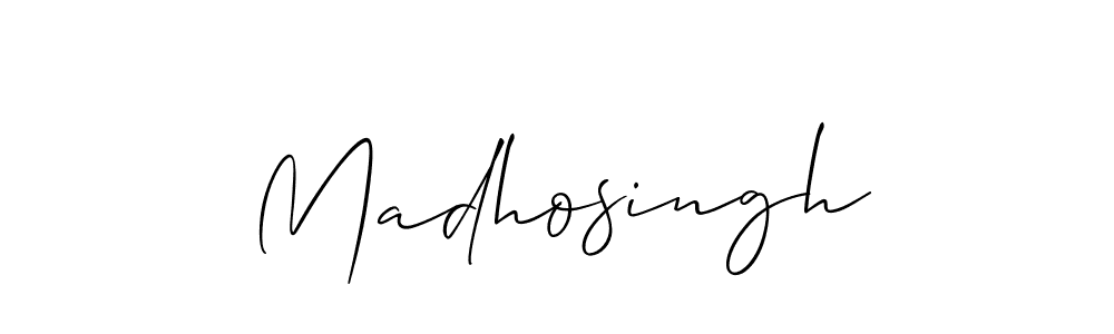 Design your own signature with our free online signature maker. With this signature software, you can create a handwritten (Allison_Script) signature for name Madhosingh. Madhosingh signature style 2 images and pictures png