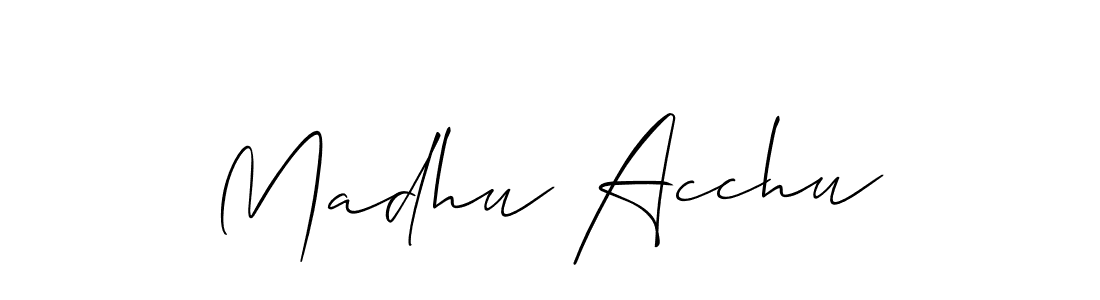 Best and Professional Signature Style for Madhu Acchu. Allison_Script Best Signature Style Collection. Madhu Acchu signature style 2 images and pictures png