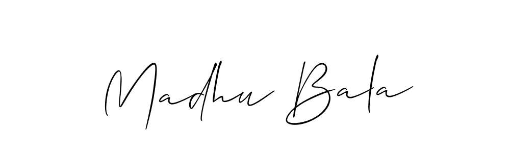 if you are searching for the best signature style for your name Madhu Bala. so please give up your signature search. here we have designed multiple signature styles  using Allison_Script. Madhu Bala signature style 2 images and pictures png