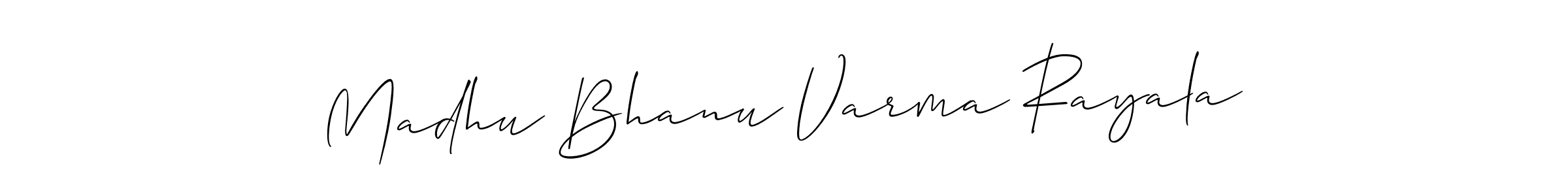 Also You can easily find your signature by using the search form. We will create Madhu Bhanu Varma Rayala name handwritten signature images for you free of cost using Allison_Script sign style. Madhu Bhanu Varma Rayala signature style 2 images and pictures png