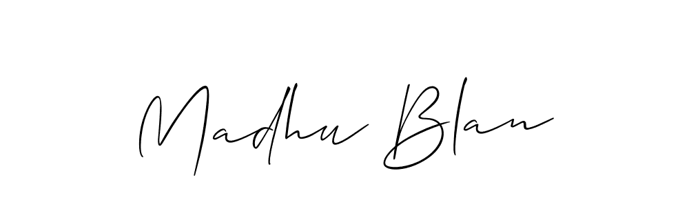 See photos of Madhu Blan official signature by Spectra . Check more albums & portfolios. Read reviews & check more about Allison_Script font. Madhu Blan signature style 2 images and pictures png