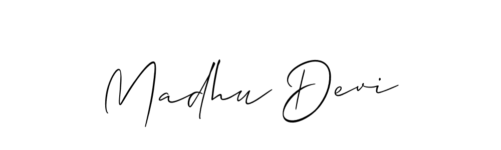 Best and Professional Signature Style for Madhu Devi. Allison_Script Best Signature Style Collection. Madhu Devi signature style 2 images and pictures png