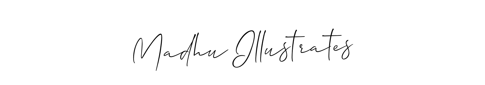 It looks lik you need a new signature style for name Madhu Illustrates. Design unique handwritten (Allison_Script) signature with our free signature maker in just a few clicks. Madhu Illustrates signature style 2 images and pictures png