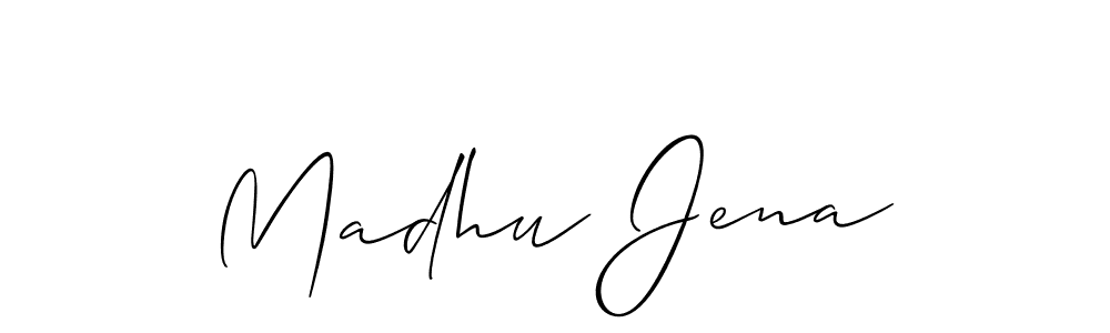 Madhu Jena stylish signature style. Best Handwritten Sign (Allison_Script) for my name. Handwritten Signature Collection Ideas for my name Madhu Jena. Madhu Jena signature style 2 images and pictures png