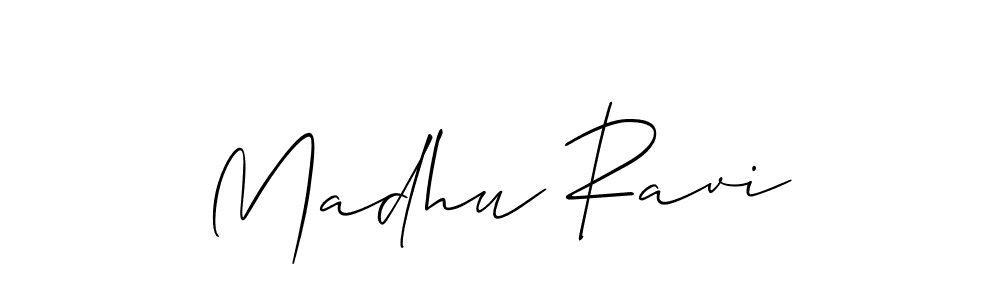 Allison_Script is a professional signature style that is perfect for those who want to add a touch of class to their signature. It is also a great choice for those who want to make their signature more unique. Get Madhu Ravi name to fancy signature for free. Madhu Ravi signature style 2 images and pictures png