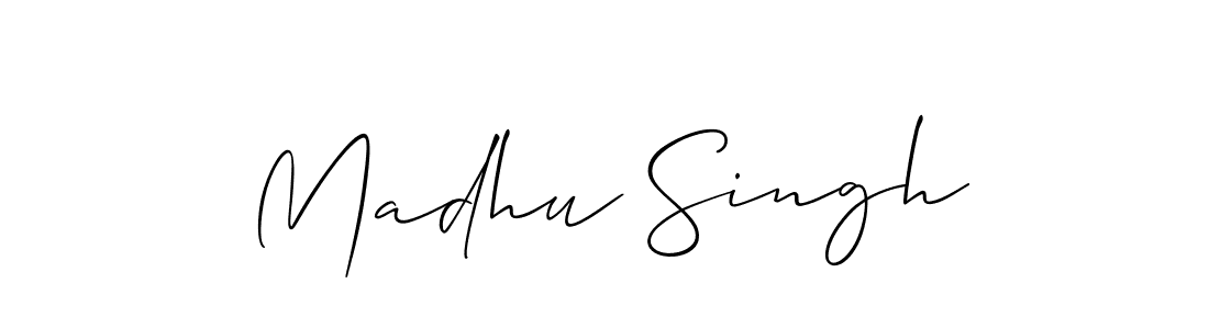 How to make Madhu Singh signature? Allison_Script is a professional autograph style. Create handwritten signature for Madhu Singh name. Madhu Singh signature style 2 images and pictures png