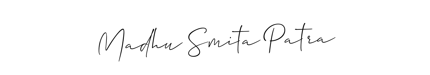 Also we have Madhu Smita Patra name is the best signature style. Create professional handwritten signature collection using Allison_Script autograph style. Madhu Smita Patra signature style 2 images and pictures png