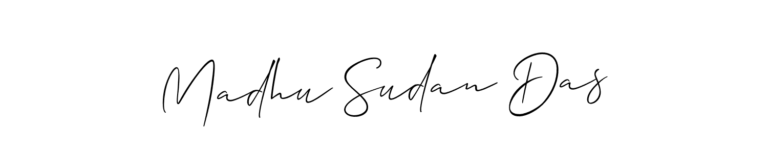 Create a beautiful signature design for name Madhu Sudan Das. With this signature (Allison_Script) fonts, you can make a handwritten signature for free. Madhu Sudan Das signature style 2 images and pictures png