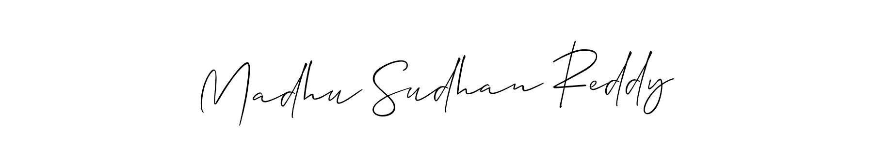 You should practise on your own different ways (Allison_Script) to write your name (Madhu Sudhan Reddy) in signature. don't let someone else do it for you. Madhu Sudhan Reddy signature style 2 images and pictures png