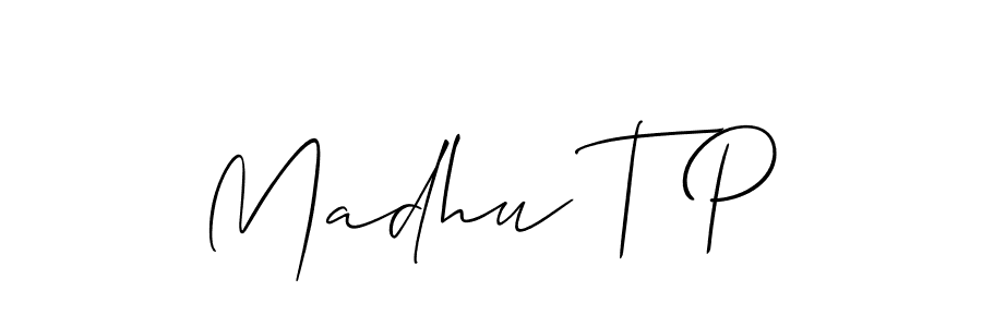 Make a beautiful signature design for name Madhu T P. Use this online signature maker to create a handwritten signature for free. Madhu T P signature style 2 images and pictures png