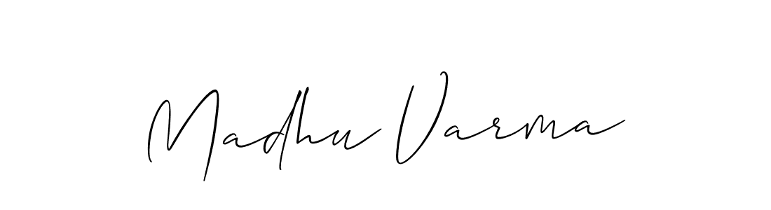 How to make Madhu Varma signature? Allison_Script is a professional autograph style. Create handwritten signature for Madhu Varma name. Madhu Varma signature style 2 images and pictures png