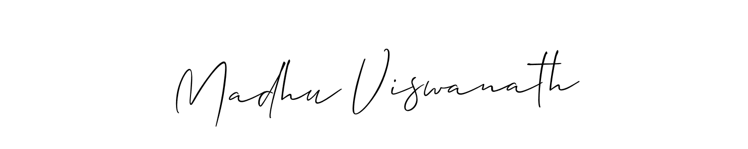 Make a beautiful signature design for name Madhu Viswanath. With this signature (Allison_Script) style, you can create a handwritten signature for free. Madhu Viswanath signature style 2 images and pictures png