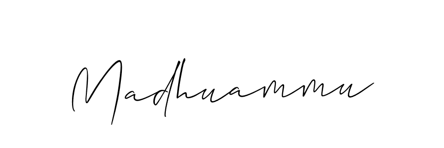 Make a beautiful signature design for name Madhuammu. With this signature (Allison_Script) style, you can create a handwritten signature for free. Madhuammu signature style 2 images and pictures png