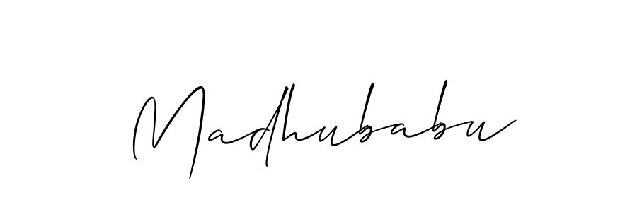 if you are searching for the best signature style for your name Madhubabu. so please give up your signature search. here we have designed multiple signature styles  using Allison_Script. Madhubabu signature style 2 images and pictures png