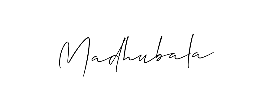 The best way (Allison_Script) to make a short signature is to pick only two or three words in your name. The name Madhubala include a total of six letters. For converting this name. Madhubala signature style 2 images and pictures png