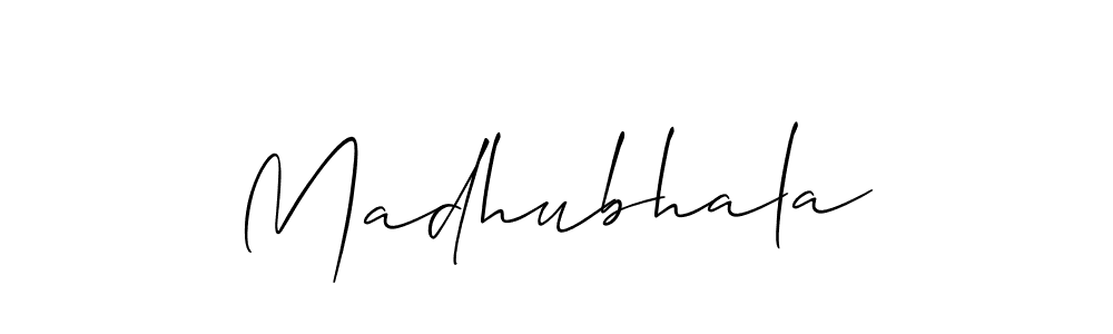 It looks lik you need a new signature style for name Madhubhala. Design unique handwritten (Allison_Script) signature with our free signature maker in just a few clicks. Madhubhala signature style 2 images and pictures png