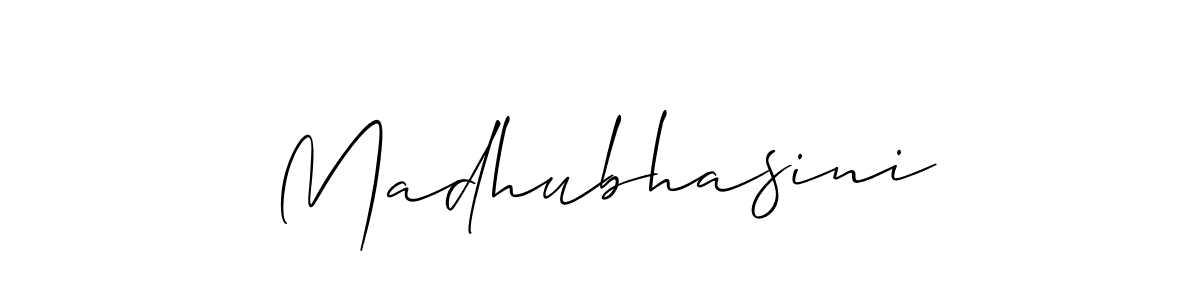 How to Draw Madhubhasini signature style? Allison_Script is a latest design signature styles for name Madhubhasini. Madhubhasini signature style 2 images and pictures png