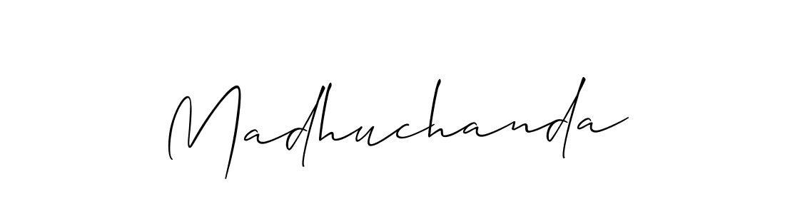 How to make Madhuchanda signature? Allison_Script is a professional autograph style. Create handwritten signature for Madhuchanda name. Madhuchanda signature style 2 images and pictures png