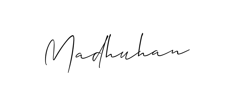 It looks lik you need a new signature style for name Madhuhan. Design unique handwritten (Allison_Script) signature with our free signature maker in just a few clicks. Madhuhan signature style 2 images and pictures png