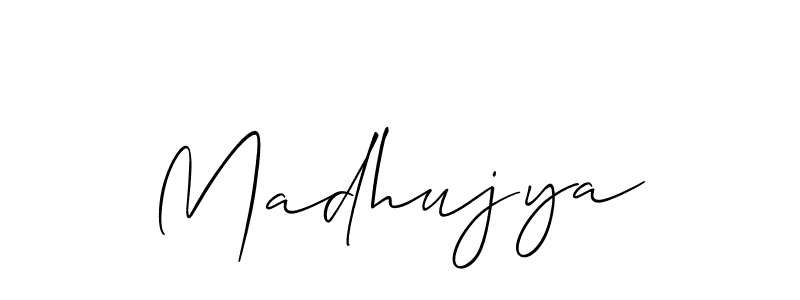 Allison_Script is a professional signature style that is perfect for those who want to add a touch of class to their signature. It is also a great choice for those who want to make their signature more unique. Get Madhujya name to fancy signature for free. Madhujya signature style 2 images and pictures png