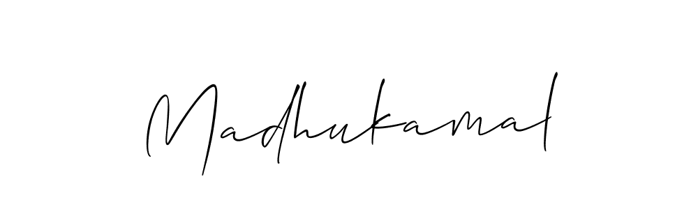 Also we have Madhukamal name is the best signature style. Create professional handwritten signature collection using Allison_Script autograph style. Madhukamal signature style 2 images and pictures png