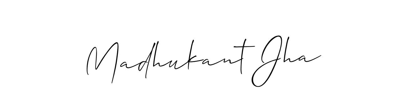 Create a beautiful signature design for name Madhukant Jha. With this signature (Allison_Script) fonts, you can make a handwritten signature for free. Madhukant Jha signature style 2 images and pictures png