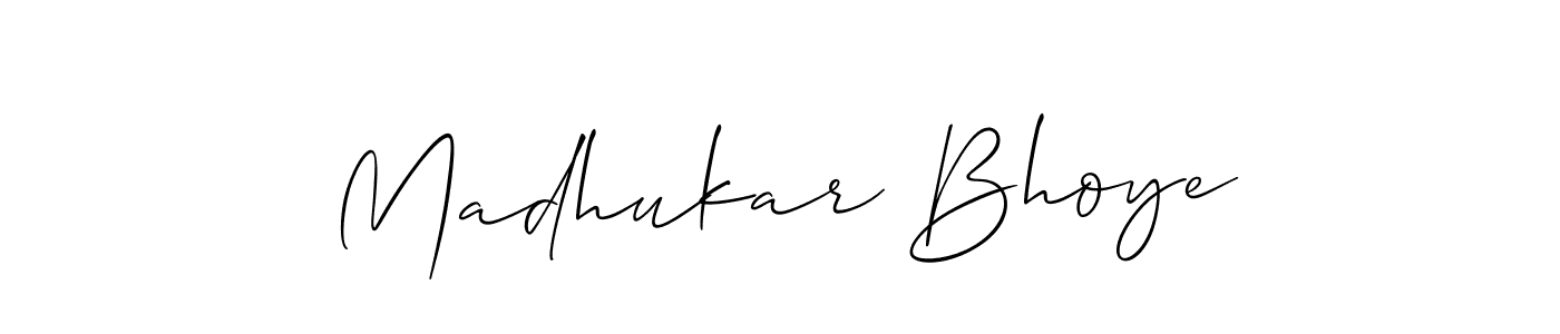if you are searching for the best signature style for your name Madhukar Bhoye. so please give up your signature search. here we have designed multiple signature styles  using Allison_Script. Madhukar Bhoye signature style 2 images and pictures png