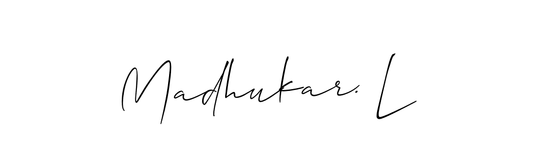 Make a beautiful signature design for name Madhukar. L. Use this online signature maker to create a handwritten signature for free. Madhukar. L signature style 2 images and pictures png