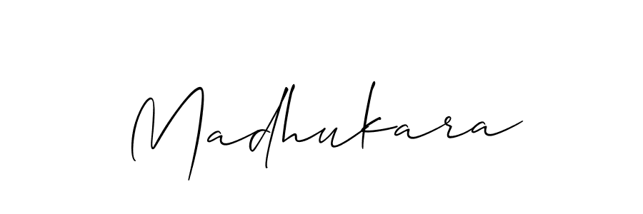 Design your own signature with our free online signature maker. With this signature software, you can create a handwritten (Allison_Script) signature for name Madhukara. Madhukara signature style 2 images and pictures png