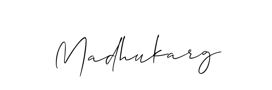 Madhukarg stylish signature style. Best Handwritten Sign (Allison_Script) for my name. Handwritten Signature Collection Ideas for my name Madhukarg. Madhukarg signature style 2 images and pictures png