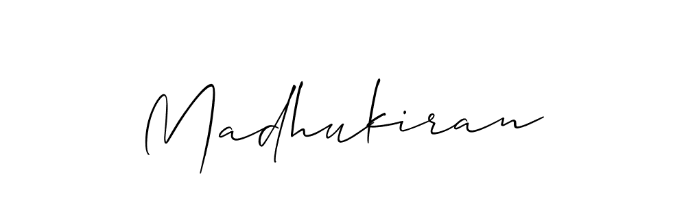 The best way (Allison_Script) to make a short signature is to pick only two or three words in your name. The name Madhukiran include a total of six letters. For converting this name. Madhukiran signature style 2 images and pictures png