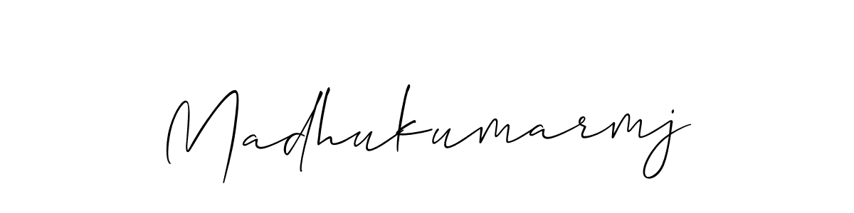 Make a beautiful signature design for name Madhukumarmj. With this signature (Allison_Script) style, you can create a handwritten signature for free. Madhukumarmj signature style 2 images and pictures png