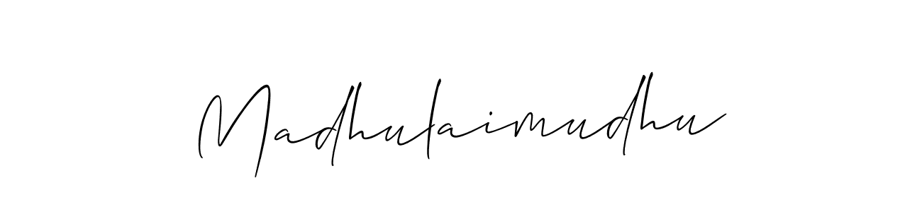 Create a beautiful signature design for name Madhulaimudhu. With this signature (Allison_Script) fonts, you can make a handwritten signature for free. Madhulaimudhu signature style 2 images and pictures png