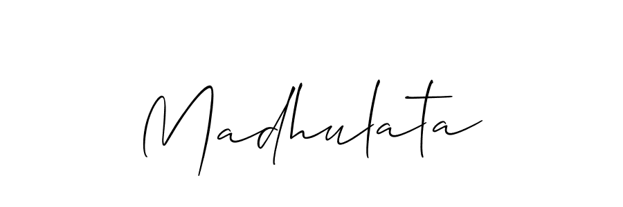 Allison_Script is a professional signature style that is perfect for those who want to add a touch of class to their signature. It is also a great choice for those who want to make their signature more unique. Get Madhulata name to fancy signature for free. Madhulata signature style 2 images and pictures png