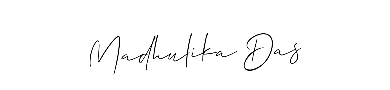 How to Draw Madhulika Das signature style? Allison_Script is a latest design signature styles for name Madhulika Das. Madhulika Das signature style 2 images and pictures png