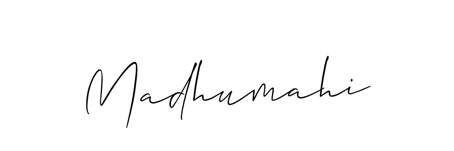 Also we have Madhumahi name is the best signature style. Create professional handwritten signature collection using Allison_Script autograph style. Madhumahi signature style 2 images and pictures png
