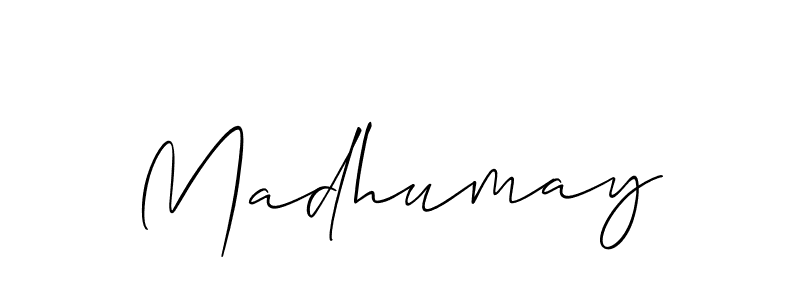 It looks lik you need a new signature style for name Madhumay. Design unique handwritten (Allison_Script) signature with our free signature maker in just a few clicks. Madhumay signature style 2 images and pictures png