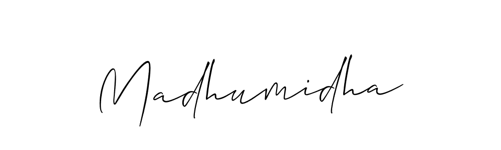 It looks lik you need a new signature style for name Madhumidha. Design unique handwritten (Allison_Script) signature with our free signature maker in just a few clicks. Madhumidha signature style 2 images and pictures png