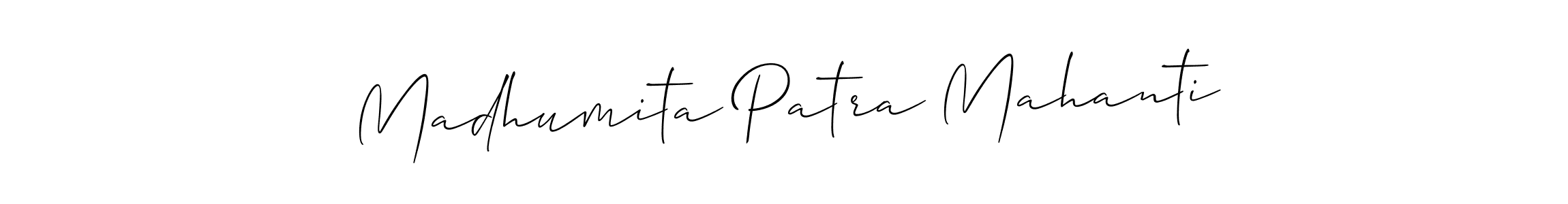 Madhumita Patra Mahanti stylish signature style. Best Handwritten Sign (Allison_Script) for my name. Handwritten Signature Collection Ideas for my name Madhumita Patra Mahanti. Madhumita Patra Mahanti signature style 2 images and pictures png