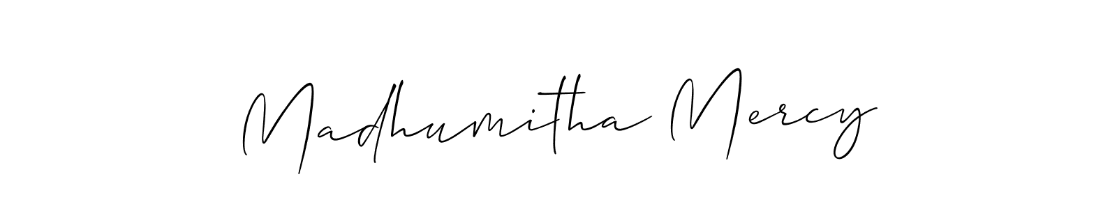 if you are searching for the best signature style for your name Madhumitha Mercy. so please give up your signature search. here we have designed multiple signature styles  using Allison_Script. Madhumitha Mercy signature style 2 images and pictures png