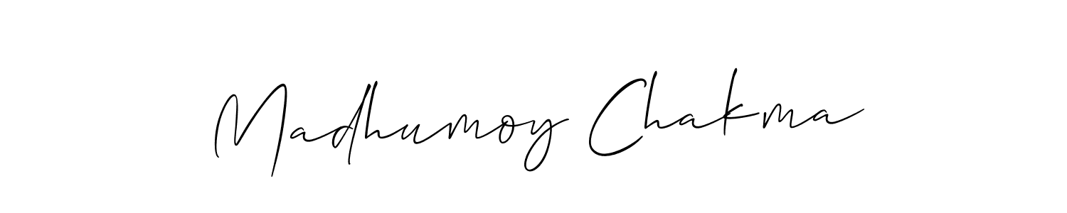 How to make Madhumoy Chakma name signature. Use Allison_Script style for creating short signs online. This is the latest handwritten sign. Madhumoy Chakma signature style 2 images and pictures png