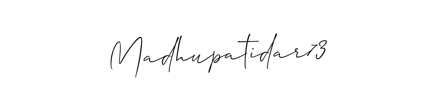 How to Draw Madhupatidar73 signature style? Allison_Script is a latest design signature styles for name Madhupatidar73. Madhupatidar73 signature style 2 images and pictures png