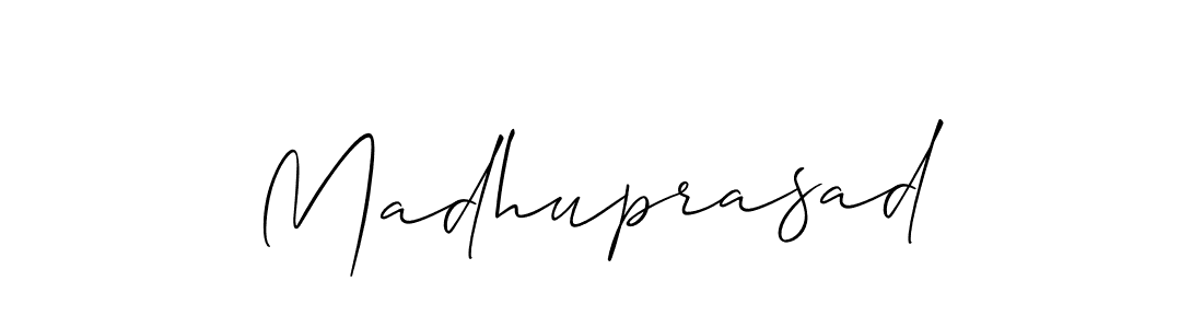 It looks lik you need a new signature style for name Madhuprasad. Design unique handwritten (Allison_Script) signature with our free signature maker in just a few clicks. Madhuprasad signature style 2 images and pictures png