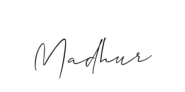 Make a beautiful signature design for name Madhur. Use this online signature maker to create a handwritten signature for free. Madhur signature style 2 images and pictures png