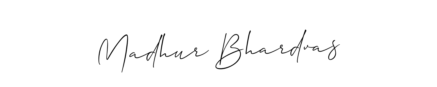 This is the best signature style for the Madhur Bhardvas name. Also you like these signature font (Allison_Script). Mix name signature. Madhur Bhardvas signature style 2 images and pictures png