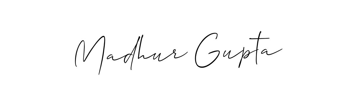 Design your own signature with our free online signature maker. With this signature software, you can create a handwritten (Allison_Script) signature for name Madhur Gupta. Madhur Gupta signature style 2 images and pictures png