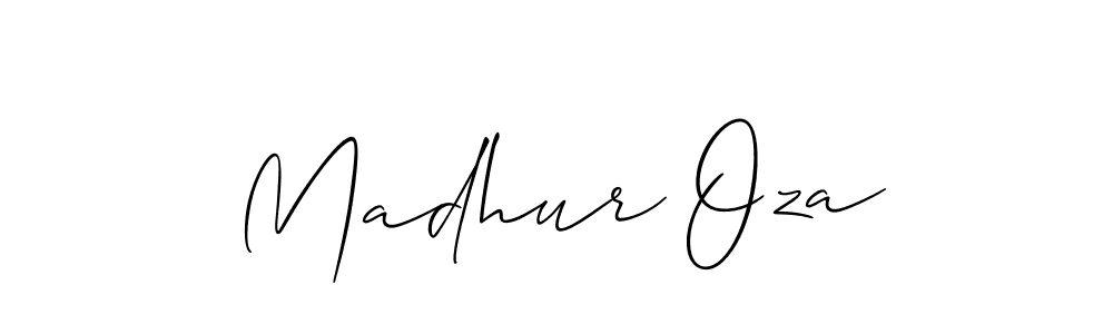 Use a signature maker to create a handwritten signature online. With this signature software, you can design (Allison_Script) your own signature for name Madhur Oza. Madhur Oza signature style 2 images and pictures png