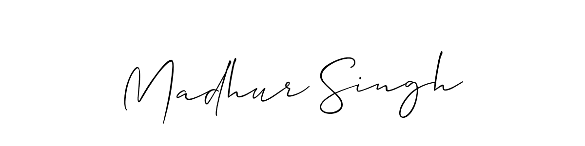 How to make Madhur Singh signature? Allison_Script is a professional autograph style. Create handwritten signature for Madhur Singh name. Madhur Singh signature style 2 images and pictures png